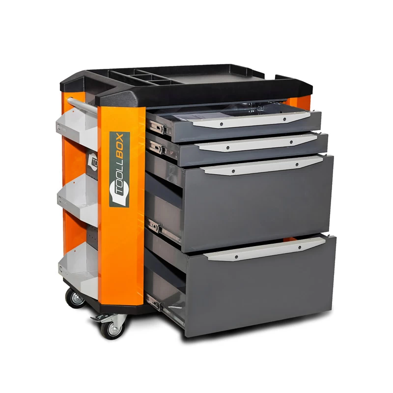 Тележка инструментальная ToollBox TBP-4 (оранжевый)