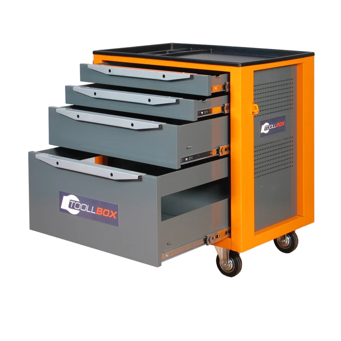 Тележка инструментальная ToollBox TBS-4 (оранжевый)